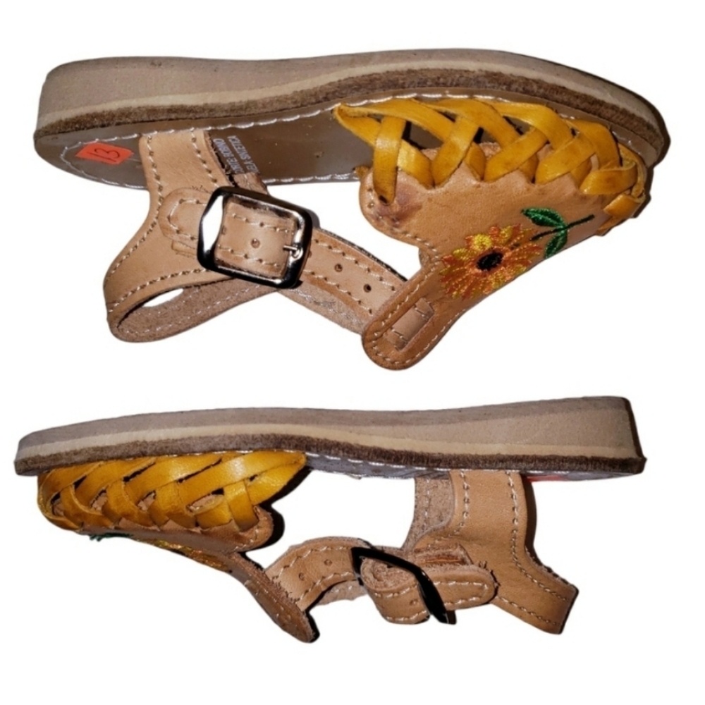Mexican Sunflower Babygirl Huaraches